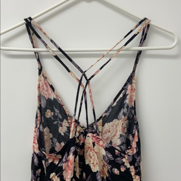 Cute floral print button up tank top - Picture 2 of 4